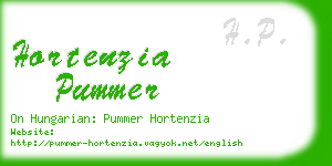 hortenzia pummer business card